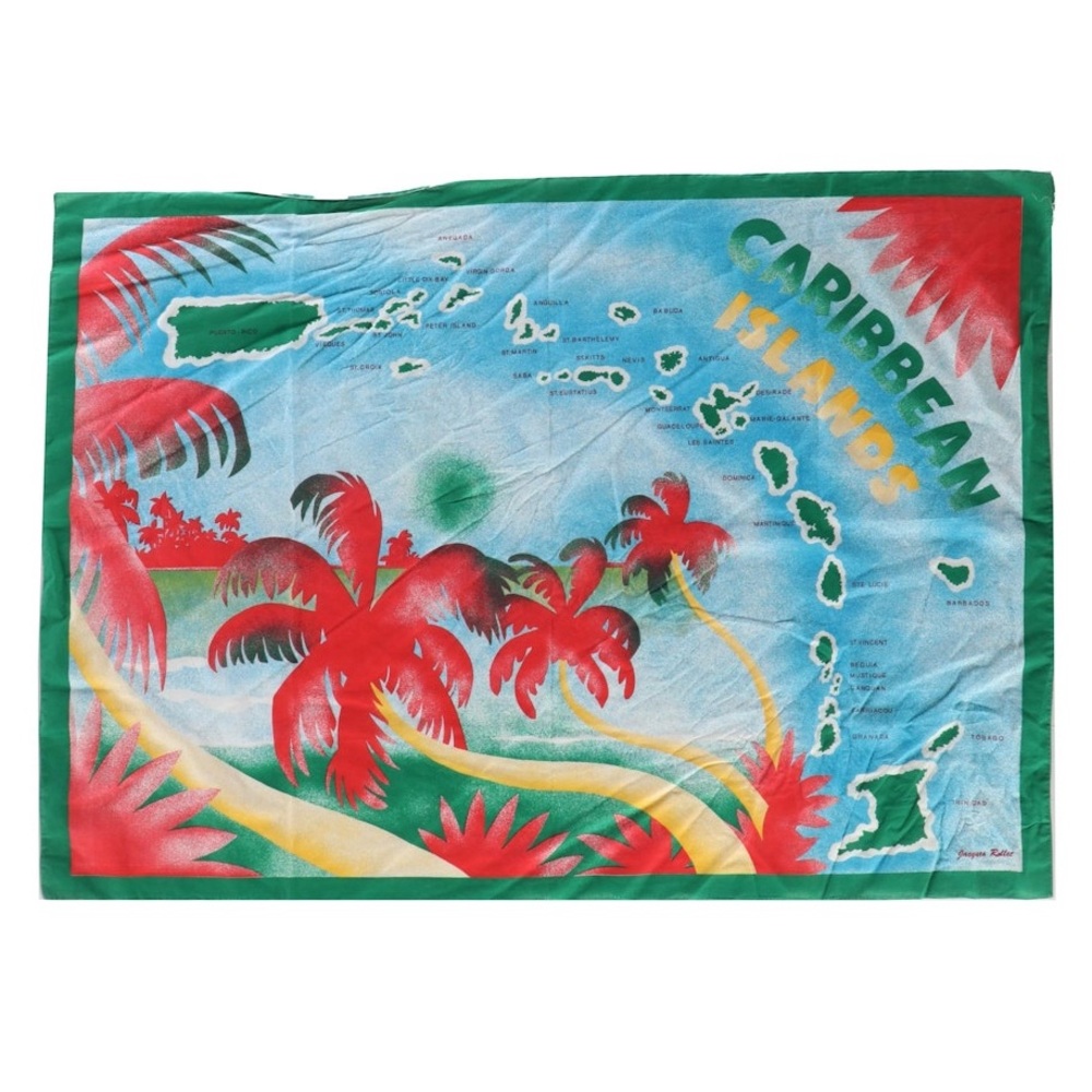 Jacques Rollet Caribbean Cotton Print Decorative Tapestry